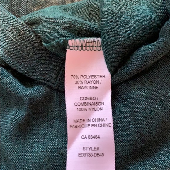 Cute Sheer Forest Green Sheer Top - Picture 10 of 11